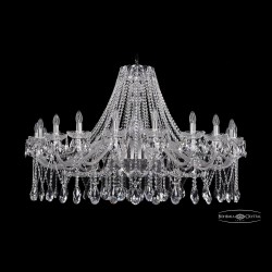 Люстра хрустальная 1413/20/460 Ni Bohemia Ivele Crystal (Стеклянный рожок)