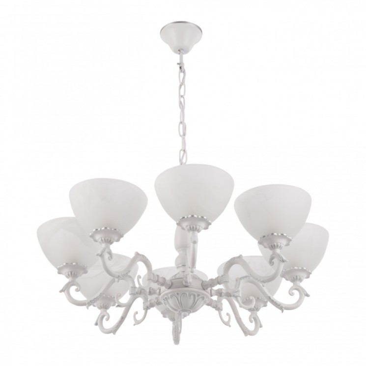 Люстра с плафонами подвесная 340518/8 WT+SL Arte Milano (Подвесные)