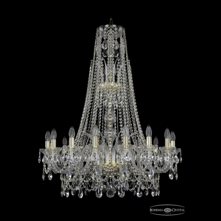 Люстра хрустальная 1411/16/300/XL-108 G Bohemia Ivele Crystal (Стеклянный рожок)