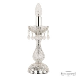 Настольная лампа хрустальная 112L/1-27 Ni V0300 Bohemia Ivele Crystal (Стеклянный рожок)