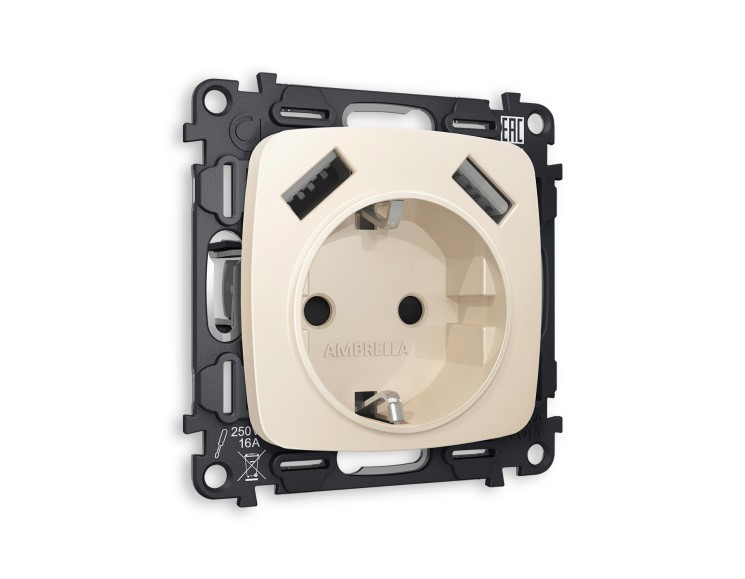 Ambrella Light Комплект механизма электрической розетки Ambrella Volt OMEGA MO329010
