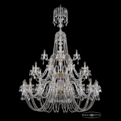 Люстра хрустальная 1402/20+10+5/530/XL-206/3d G Bohemia Ivele Crystal (Стеклянный рожок)