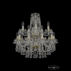 Люстра хрустальная 1409/10+5/195/2d G Bohemia Ivele Crystal (Стеклянный рожок)