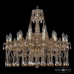 Люстра хрустальная 1413/16+8+4/300 G M721 Bohemia Ivele Crystal (Стеклянный рожок)
