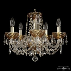 Люстра хрустальная 5402/5/141 G Amber/M-1F Bohemia Ivele Crystal (5402)