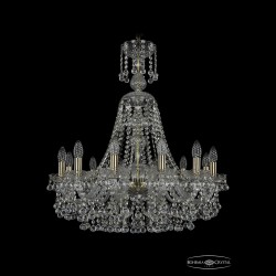 Люстра хрустальная 1409/12/240/XL-75 Pa Bohemia Ivele Crystal (Стеклянный рожок)