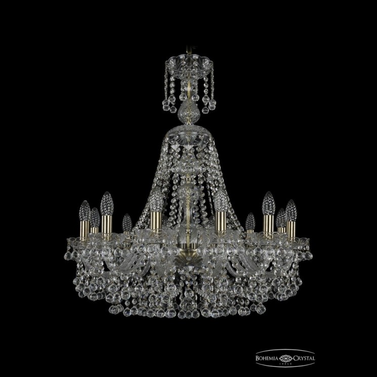 Люстра хрустальная 1409/12/240/XL-75 Pa Bohemia Ivele Crystal (Стеклянный рожок)