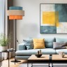 Напольный светильник с тканевым абажуром                      TK Lighting  6452 Trio