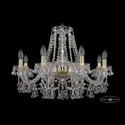Люстра хрустальная 1409/8/240 G Bohemia Ivele Crystal (Стеклянный рожок)