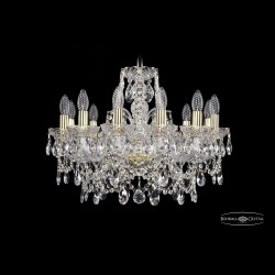 Люстра хрустальная 1411/12/195 G Bohemia Ivele Crystal (Стеклянный рожок)