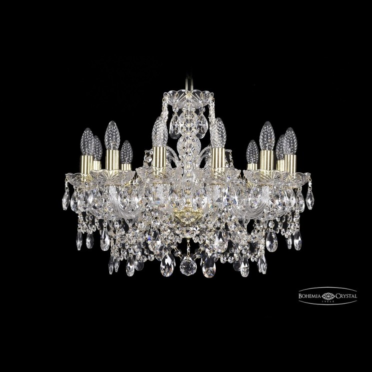 Люстра хрустальная 1411/12/195 G Bohemia Ivele Crystal (Стеклянный рожок)