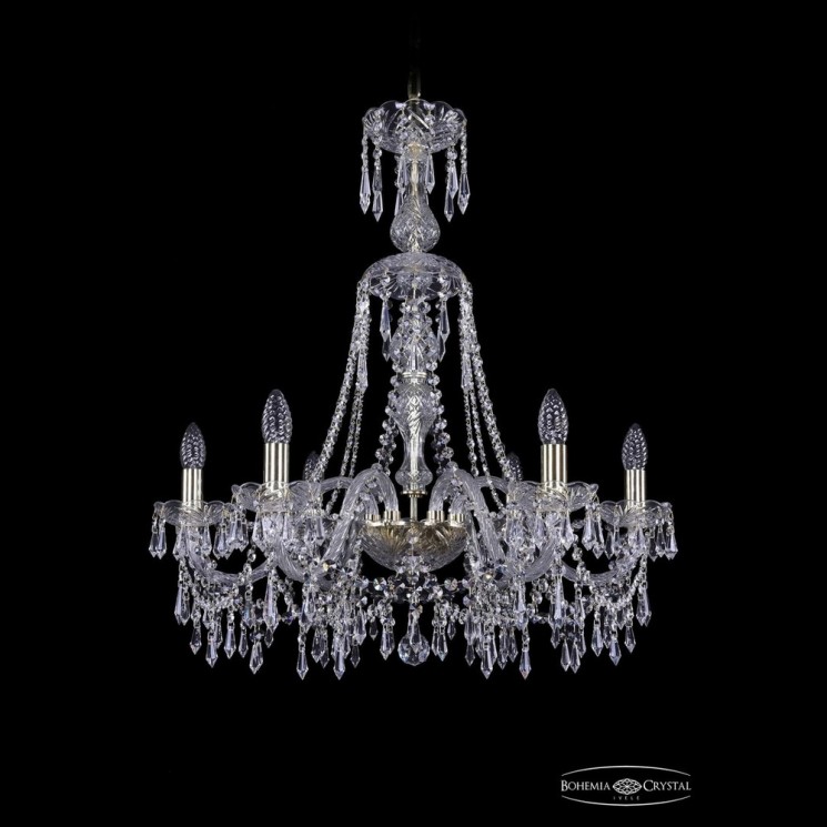 Люстра хрустальная 1403/6/240/XL-75 G Bohemia Ivele Crystal (Стеклянный рожок)