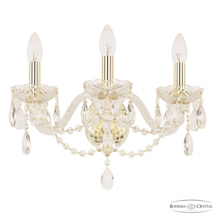 Бра хрустальные 116B/3/165 G Bohemia Ivele Crystal (Стеклянный рожок)