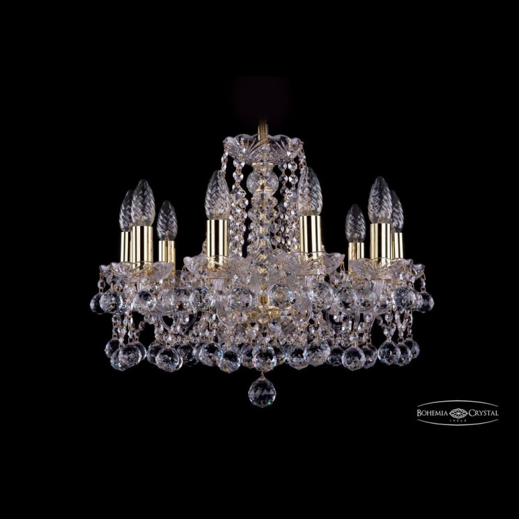 Люстра хрустальная 1413/10/165 G Balls Bohemia Ivele Crystal (Стеклянный рожок)