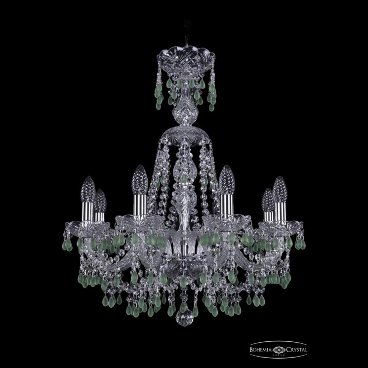 Люстра хрустальная 1410/8/195/XL-66 Ni V5001 Bohemia Ivele Crystal (Стеклянный рожок)
