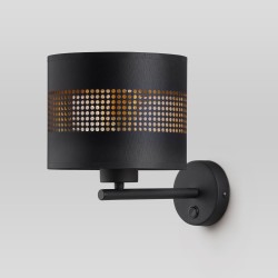 Настенный светильник с тканевым абажуром                      TK Lighting  3210 Tago Black