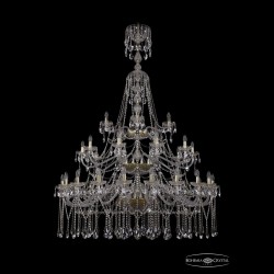 Люстра хрустальная 1413/20+10+5/530/XL-201/3d G Bohemia Ivele Crystal (Стеклянный рожок)