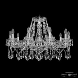 Люстра хрустальная 1413/10/300 Ni  Bohemia Ivele Crystal (Стеклянный рожок)