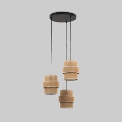 Подвесной светильник с тканевыми абажурами                      TK Lighting  6098 Calisto