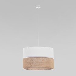 Подвесной светильник с тканевым рассеивателем                      TK Lighting  6573 Linobianco