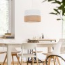 Подвесной светильник с тканевым рассеивателем                      TK Lighting  6573 Linobianco
