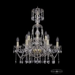 Люстра хрустальная 1413/6+3/200/XL-66 G Bohemia Ivele Crystal (Стеклянный рожок)