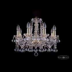Люстра хрустальная 1413/8/165 G Balls Bohemia Ivele Crystal (Стеклянный рожок)