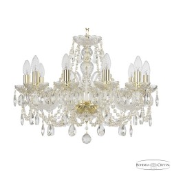 Люстра хрустальная 105/10/195 G Bohemia Ivele Crystal (Стеклянный рожок)