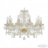 Люстра хрустальная 105/10/195 G Bohemia Ivele Crystal (Стеклянный рожок)