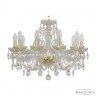 Люстра хрустальная 105/10/195 G Bohemia Ivele Crystal (Стеклянный рожок)