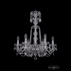 Люстра хрустальная 1402/6/195/XL-64 Ni Bohemia Ivele Crystal (Стеклянный рожок)
