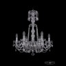 Люстра хрустальная 1402/6/195/XL-64 Ni Bohemia Ivele Crystal (Стеклянный рожок)
