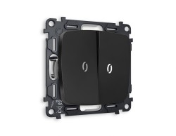 Ambrella Light Комплект механизма 2-клавишного выключателя с подсветкой 5600K Ambrella Volt OMEGA MO804015