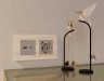 Ambrella Light Лицевая панель для розетки 2USB A+C QUANT Ambrella Volt ALFA AP3710