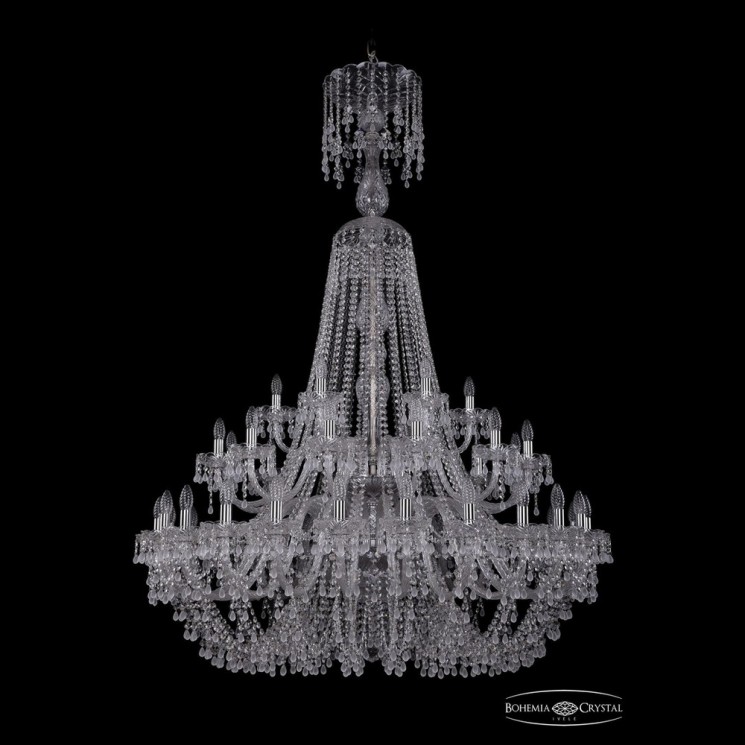 Люстра хрустальная 1410/24+12+6/460/XL-175/2d Ni V0300 Bohemia Ivele Crystal (Стеклянный рожок)