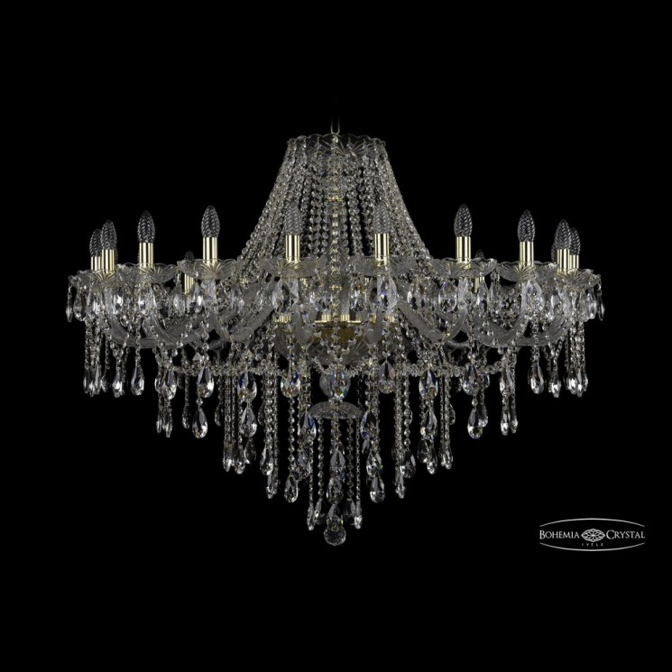 Люстра хрустальная 1415/20/400 G Bohemia Ivele Crystal (Стеклянный рожок)