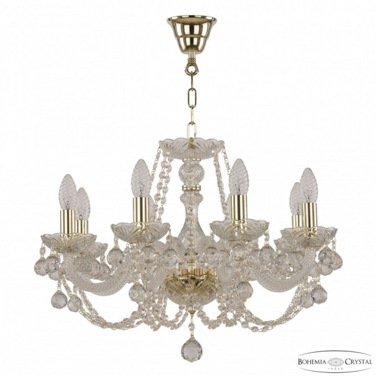 Люстра хрустальная 101/8/195 G Balls Bohemia Ivele Crystal (Стеклянный рожок)