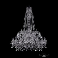 Люстра хрустальная 1411/20+10+5/460/XL-175/2d Ni Bohemia Ivele Crystal (Стеклянный рожок)