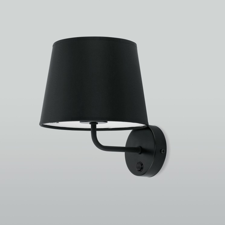 Настенный светильник с тканевым абажуром                      TK Lighting  1884 Maja Black
