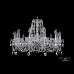 Люстра хрустальная 1402/12/240 Ni Bohemia Ivele Crystal (Стеклянный рожок)