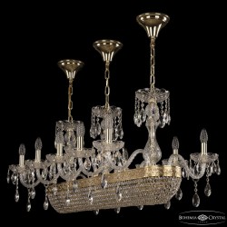 Люстра хрустальная 1452/10/195/1000 G Bohemia Ivele Crystal (Стеклянный рожок)
