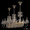 Люстра хрустальная 1452/10/195/1000 G Bohemia Ivele Crystal (Стеклянный рожок)