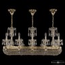 Люстра хрустальная 1452/10/195/1000 G Bohemia Ivele Crystal (Стеклянный рожок)