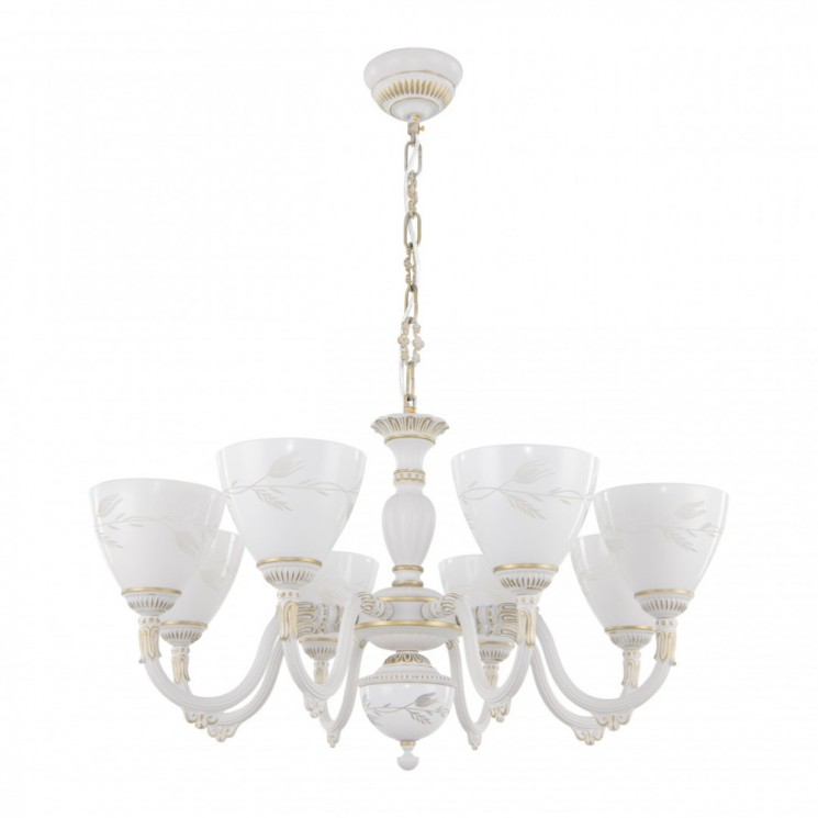 Люстра с плафонами подвесная 347837/8 WT+G Arte Milano (Подвесные)