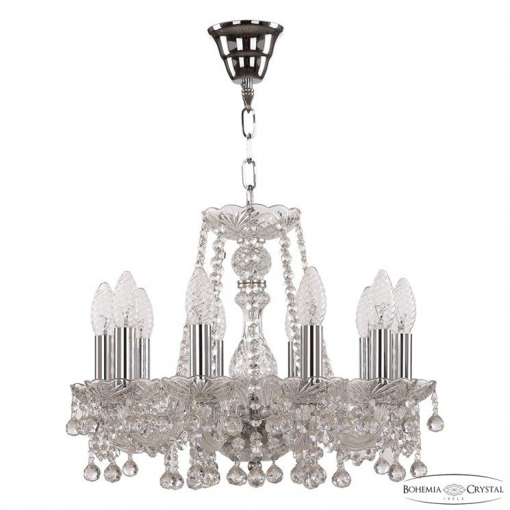 Люстра хрустальная 108/10/141 Ni Bohemia Ivele Crystal (Стеклянный рожок)
