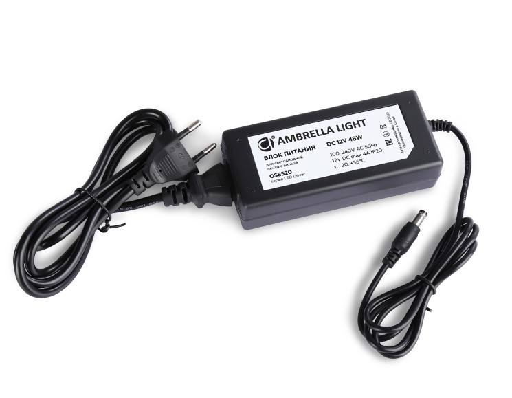 Ambrella Light Блок питания с вилкой 12V 48W IP20 LED Driver GS8520