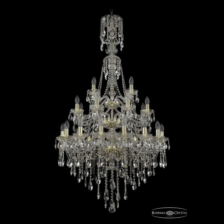 Люстра хрустальная 1415/16+8+4/300/XL-155/3d G Bohemia Ivele Crystal (Стеклянный рожок)