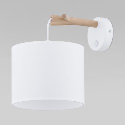 Настенный светильник с тканевым абажуром                      TK Lighting  6552 Albero White