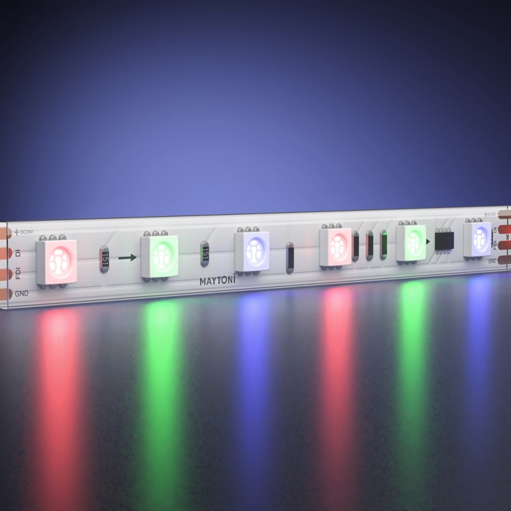 Maytoni Светодиодная лента 24В 5050 14,4Вт/м RGB 5м IP 68 201249