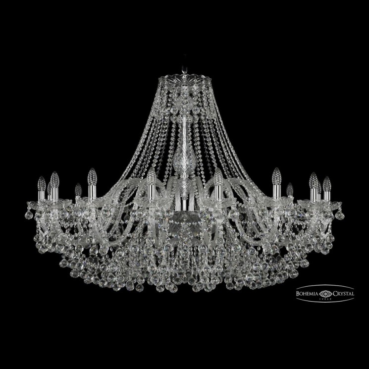 Люстра хрустальная 1409/16/460 Ni Bohemia Ivele Crystal (Стеклянный рожок)